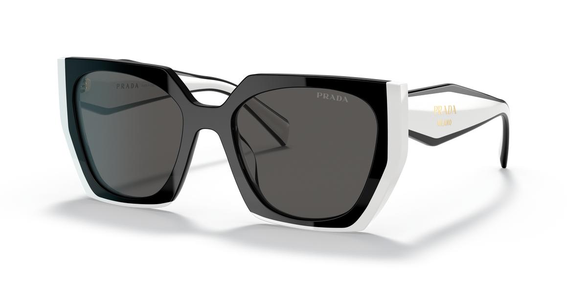 Prada PR 15WS 09Q5S0 Black/Talc, three-quarter view