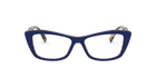 Prada PR 15XV Blue 05C1O1 three-quarter view