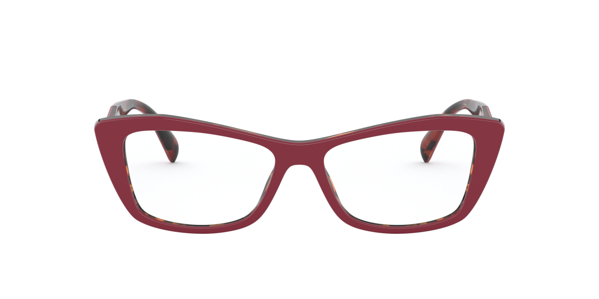 Prada PR 15XV Red/Havana 07C1O1 three-quarter view
