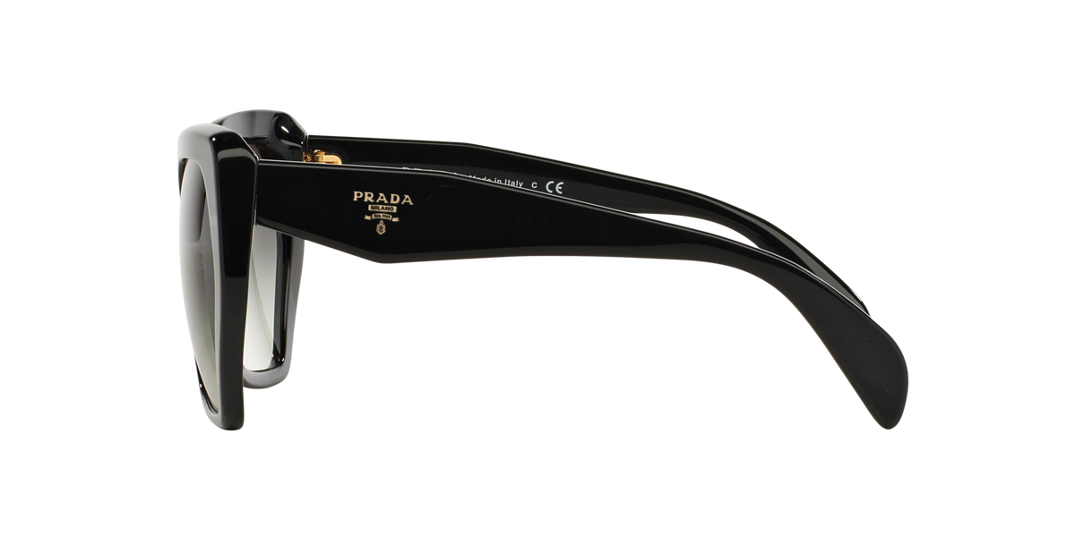 Prada PR 16RS 1AB0A7 Black, side view showing the temple