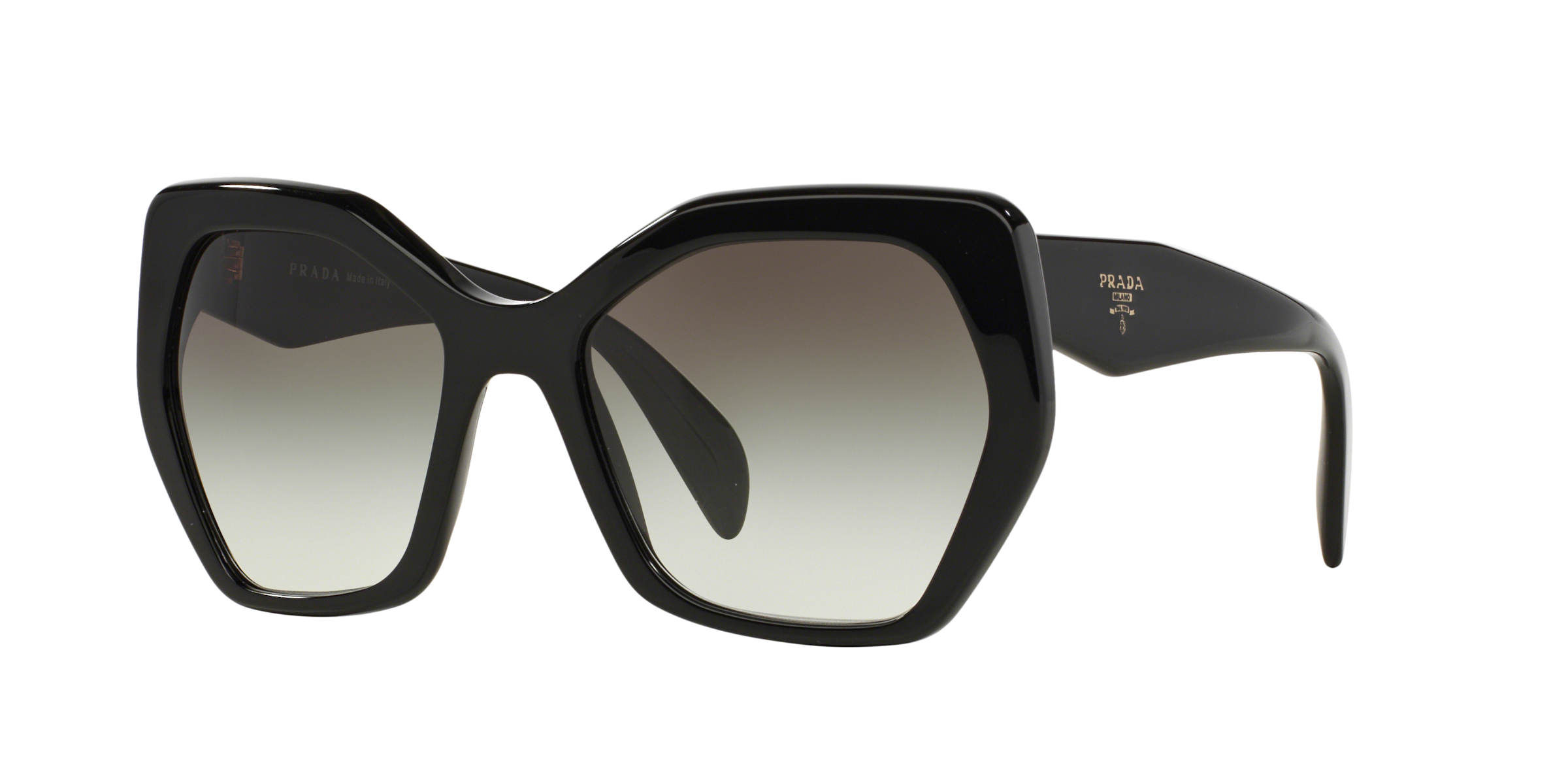 Prada PR 16RS 1AB0A7 Black, three-quarter view