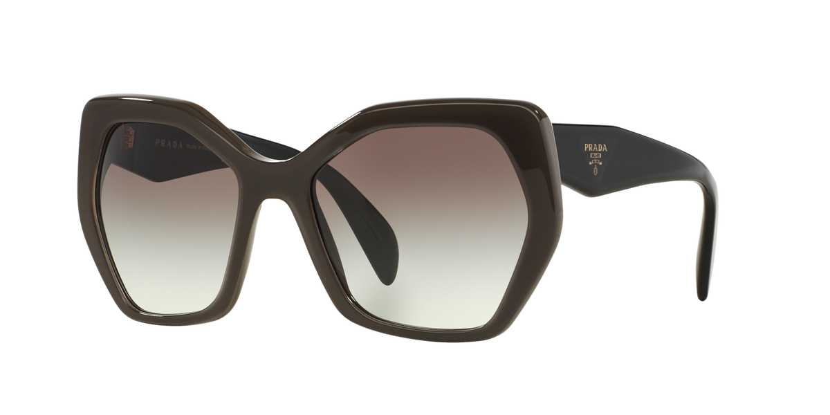 Prada PR 16RS UAM0A7 Opal Brown On Brown, three-quarter view