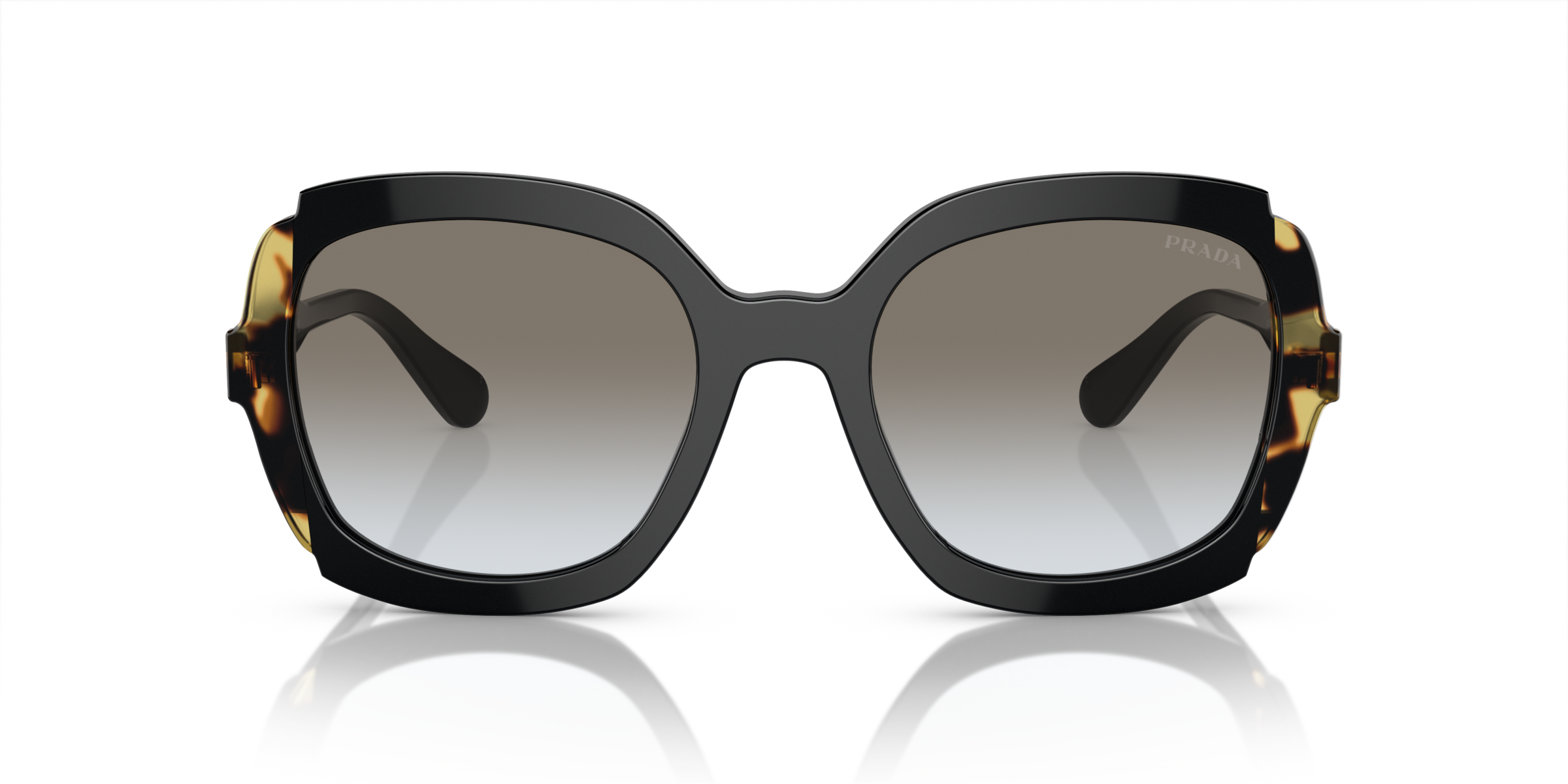Prada PR 16US Black/Medium Havana 3890A7 front view