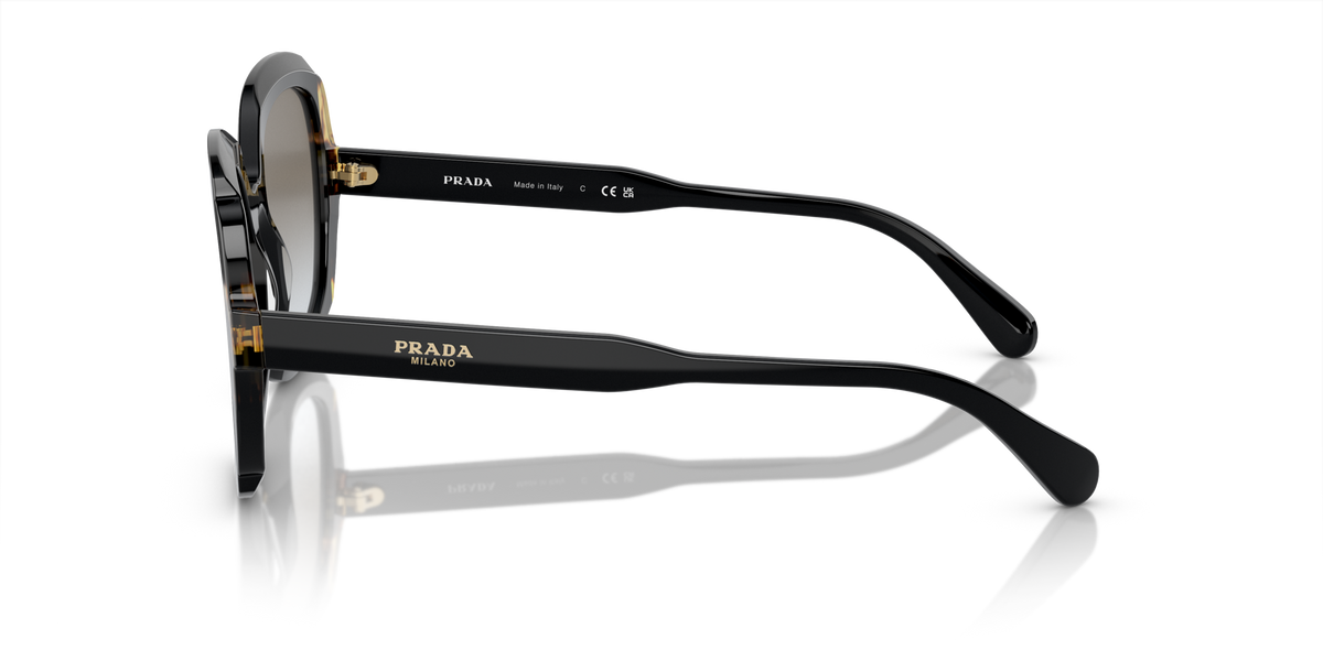 Prada PR 16US Black/Medium Havana 3890A7 side view