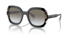 Prada PR 16US Black Azure/Spotted Brown KHR0A7 three-quarter view