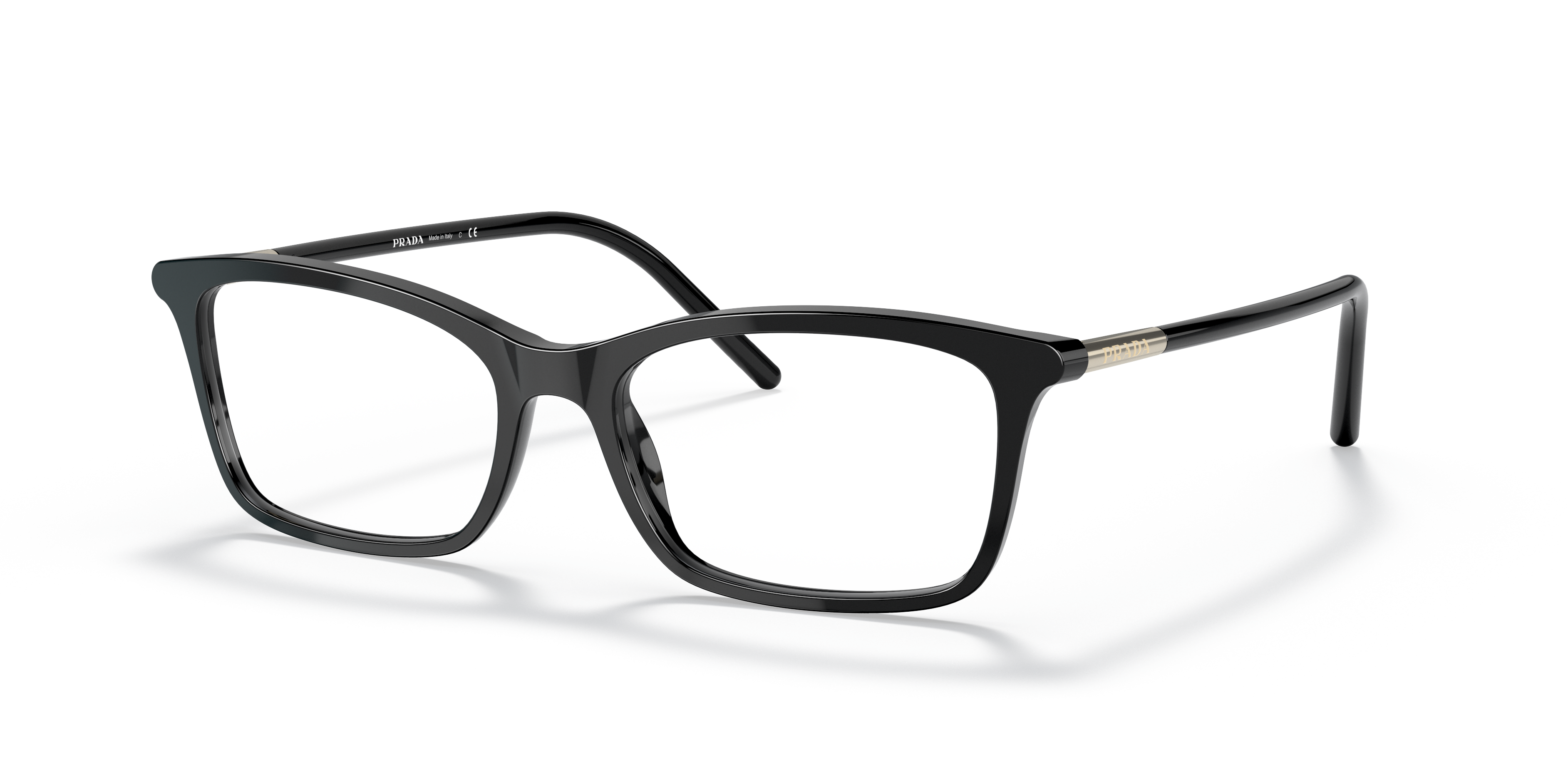 Prada PR 16WV Black 1AB1O1 three-quarter view