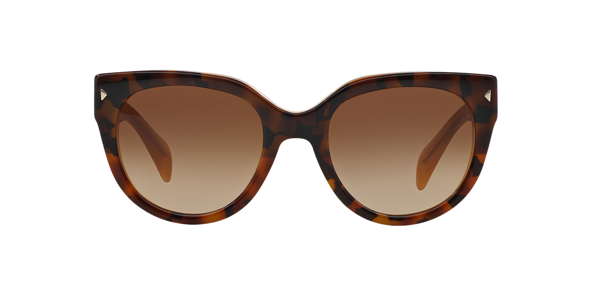 Prada PR 17OS Top Light Havana/Opal Yellow FAL1Z1 three-quarter view