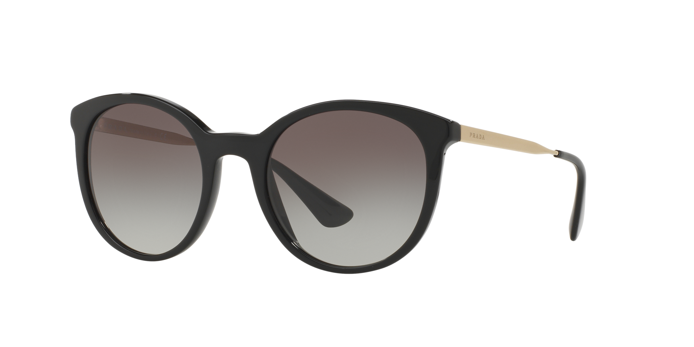 Prada PR 17SS Black 1AB0A7 three-quarter view