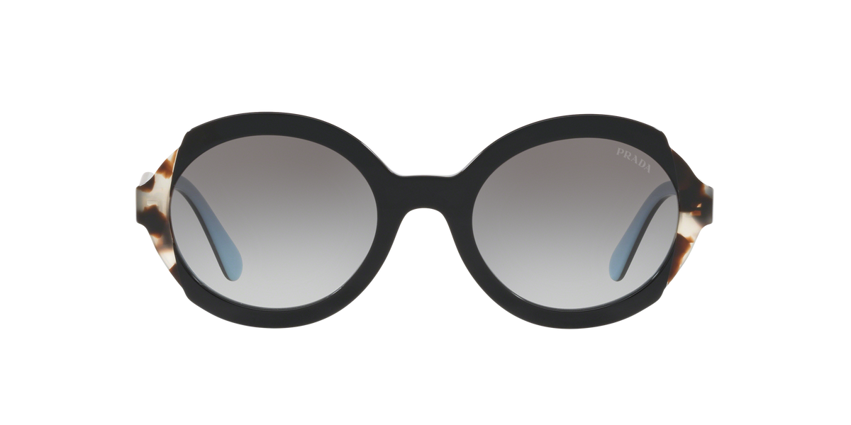 Prada PR 17US Top Black Azure/Spotted Brown KHR0A7 front view