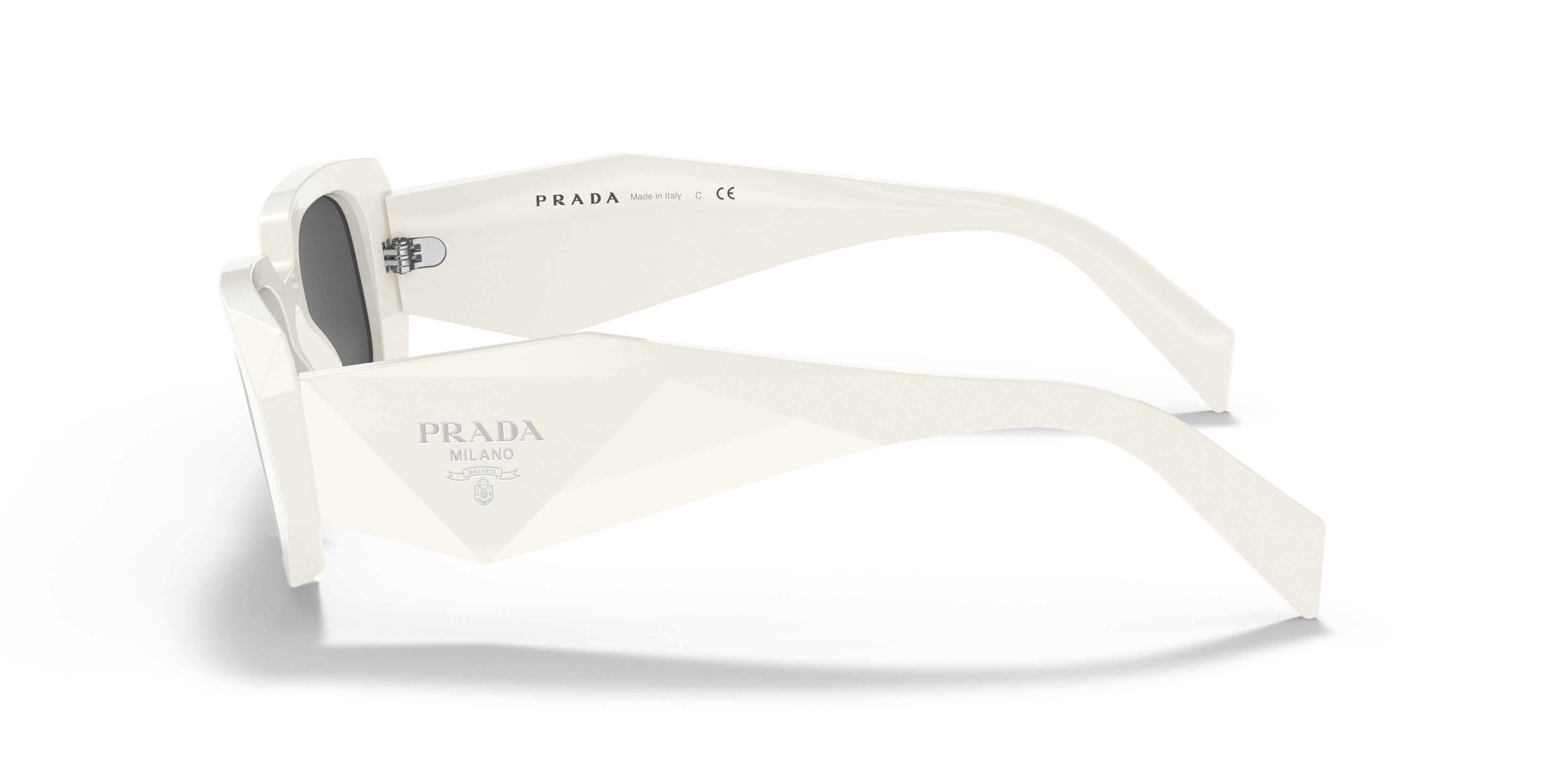 Prada PR 17WS 1425S0 Talc, side view showing the temple