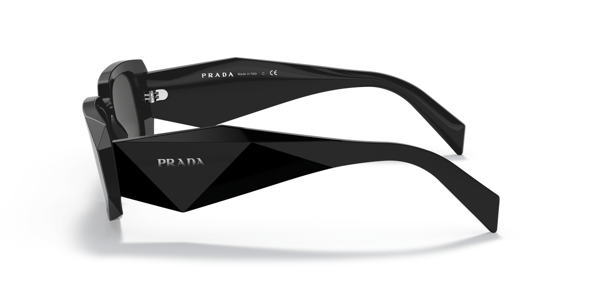 Prada PR 17WS 1AB5S0 Black, side view showing the temple