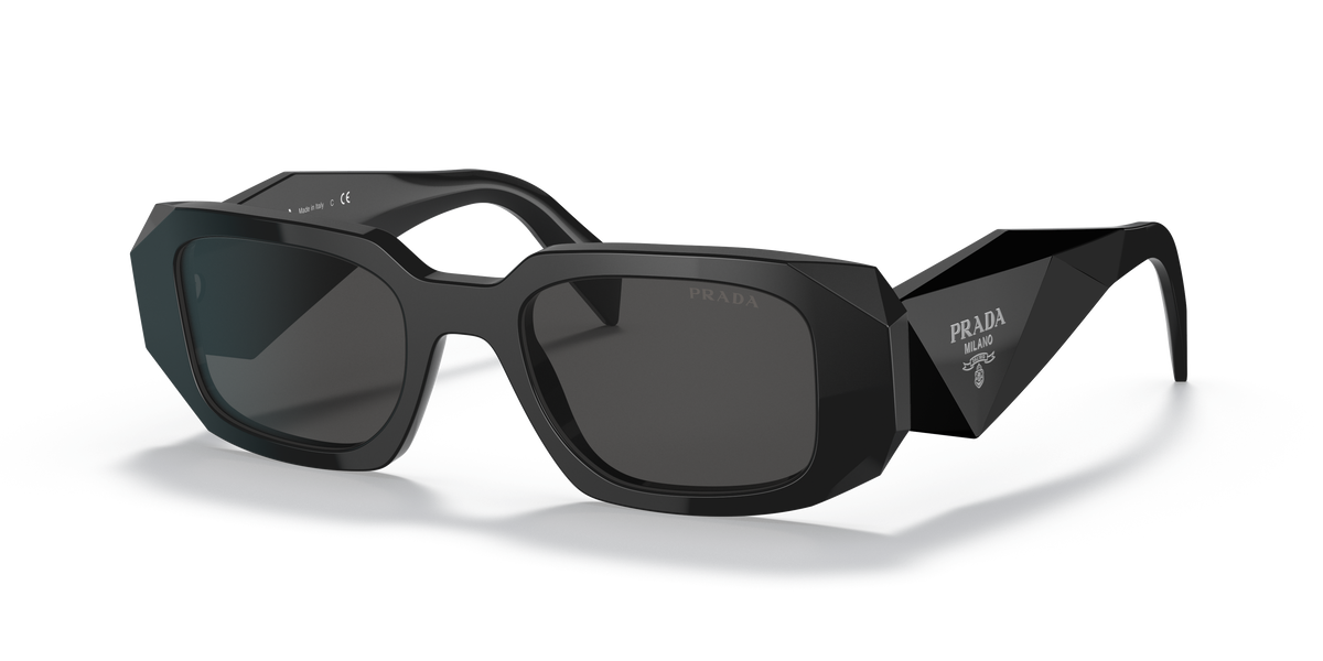 Prada PR 17WS 1AB5S0 Black, three-quarter view