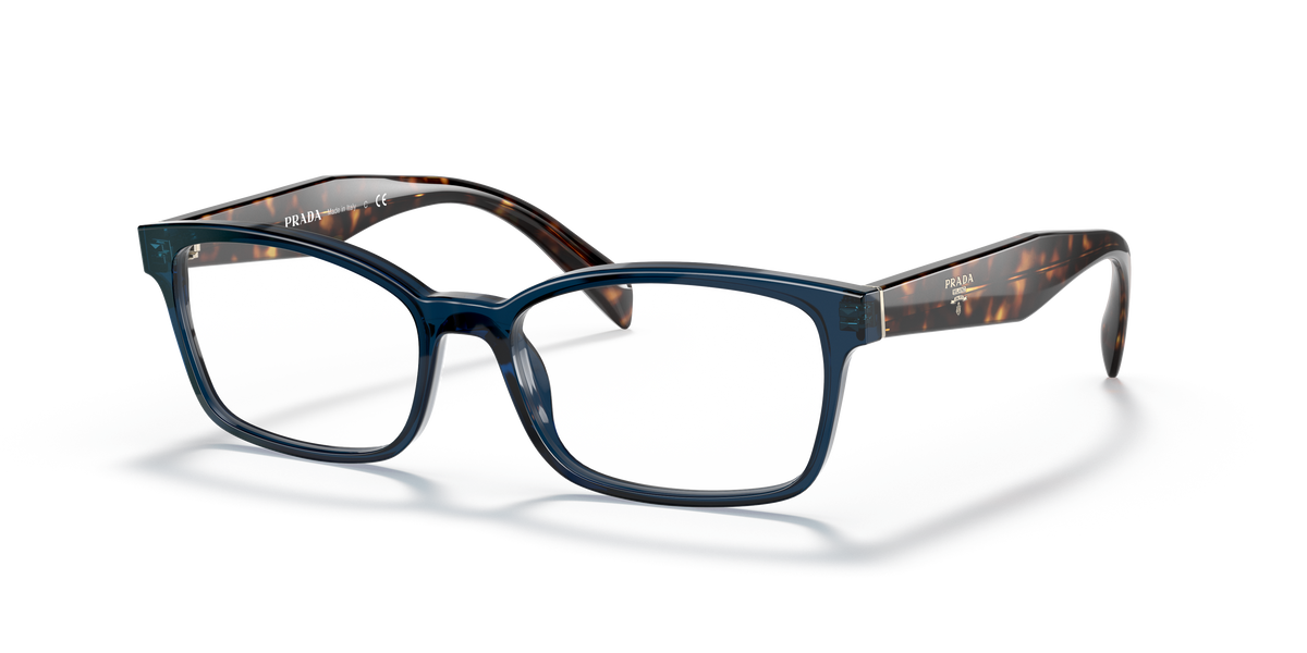 Prada PR 18TV Crystal Blue 08Q1O1 three-quarter view