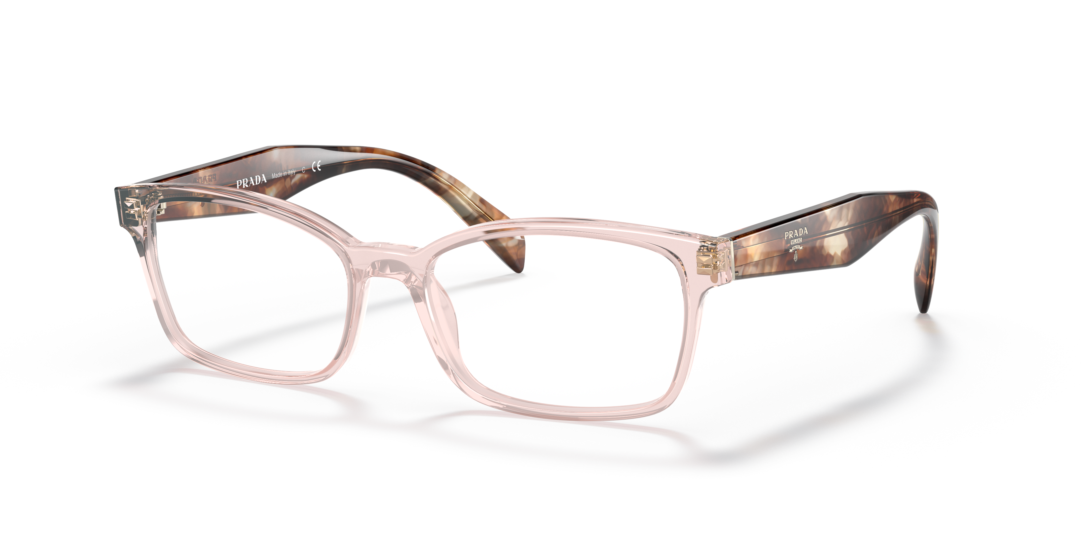 Prada PR 18TV Crystal Pink 5381O1 three-quarter view