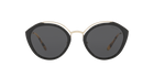 Prada PR 18US Black/Pale Gold 1AB5S0 three-quarter view