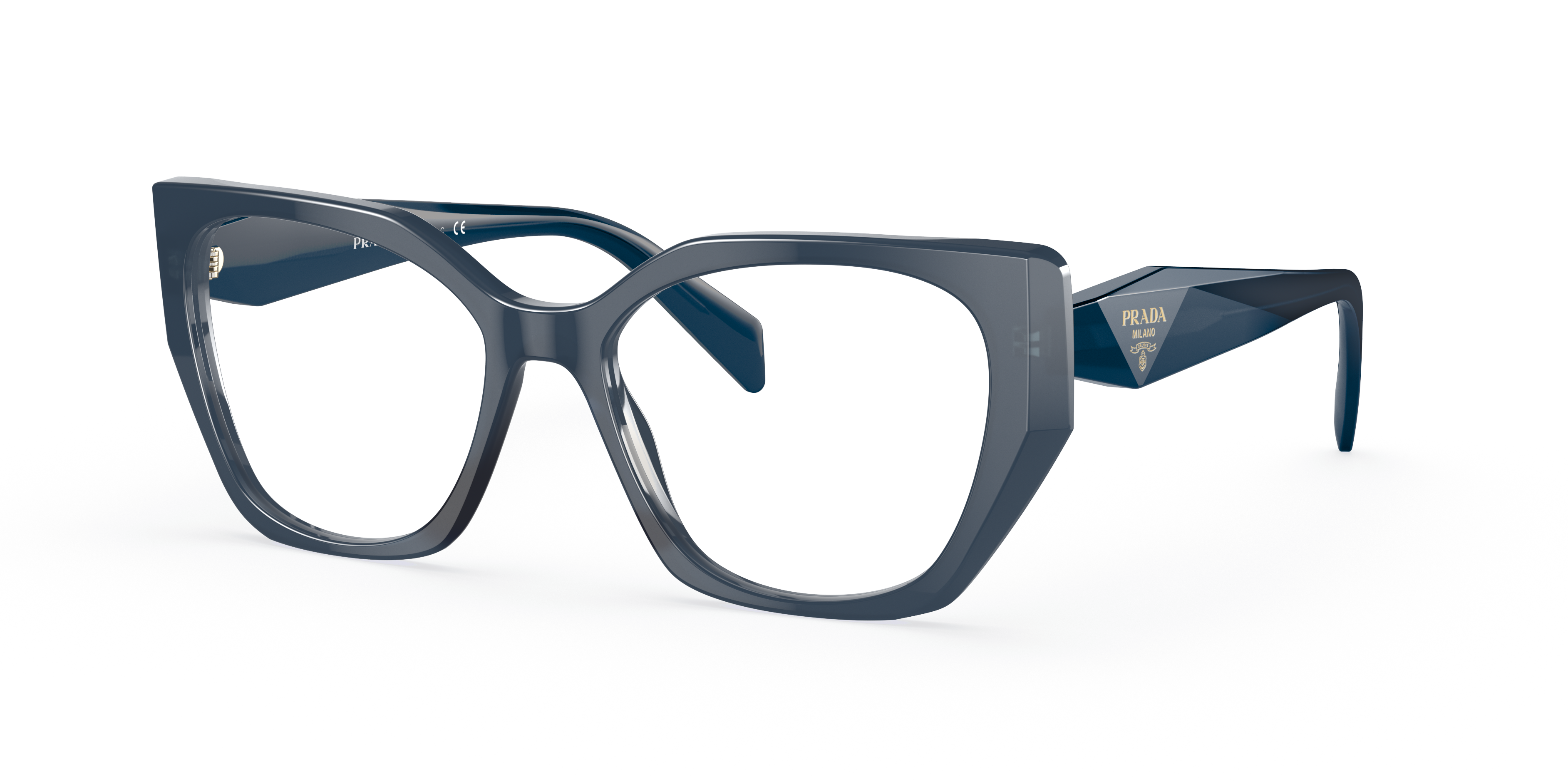 Prada PR 18WV Blue Crystal 08Q1O1 three-quarter view