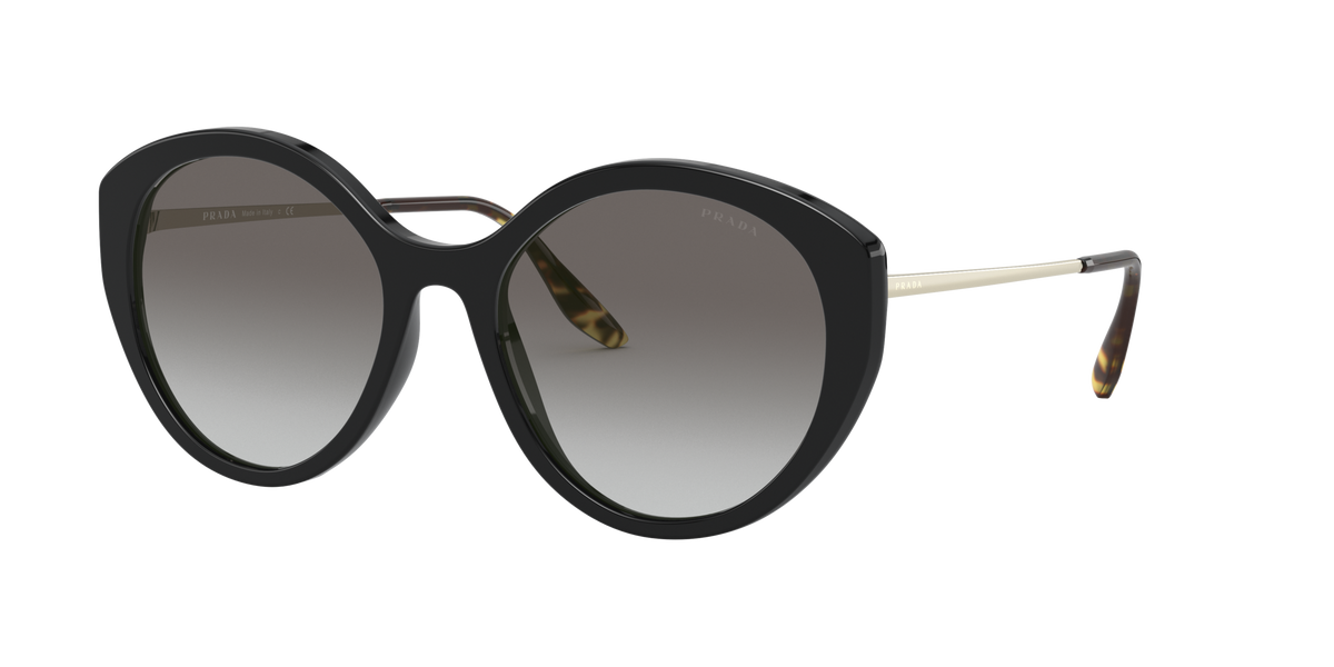 Prada PR 18XS Black 1AB0A7 three-quarter view