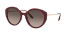 Prada PR 18XS Bordeaux UAN3D0 three-quarter view