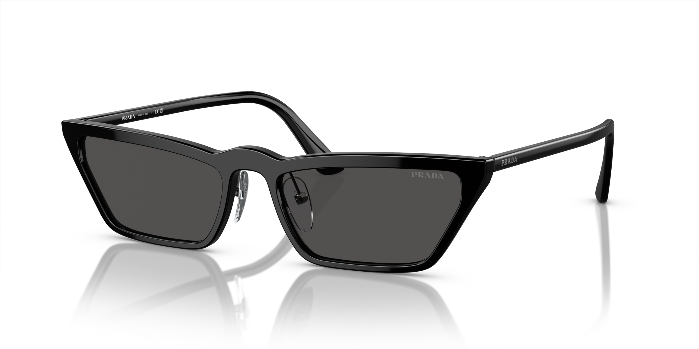 Prada PR 19US Black 1AB5S0 three-quarter view