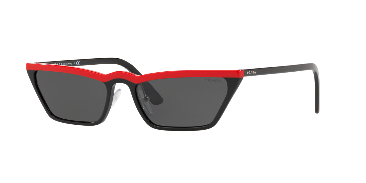 Prada PR 19US Red Black YVH5S0 three-quarter view