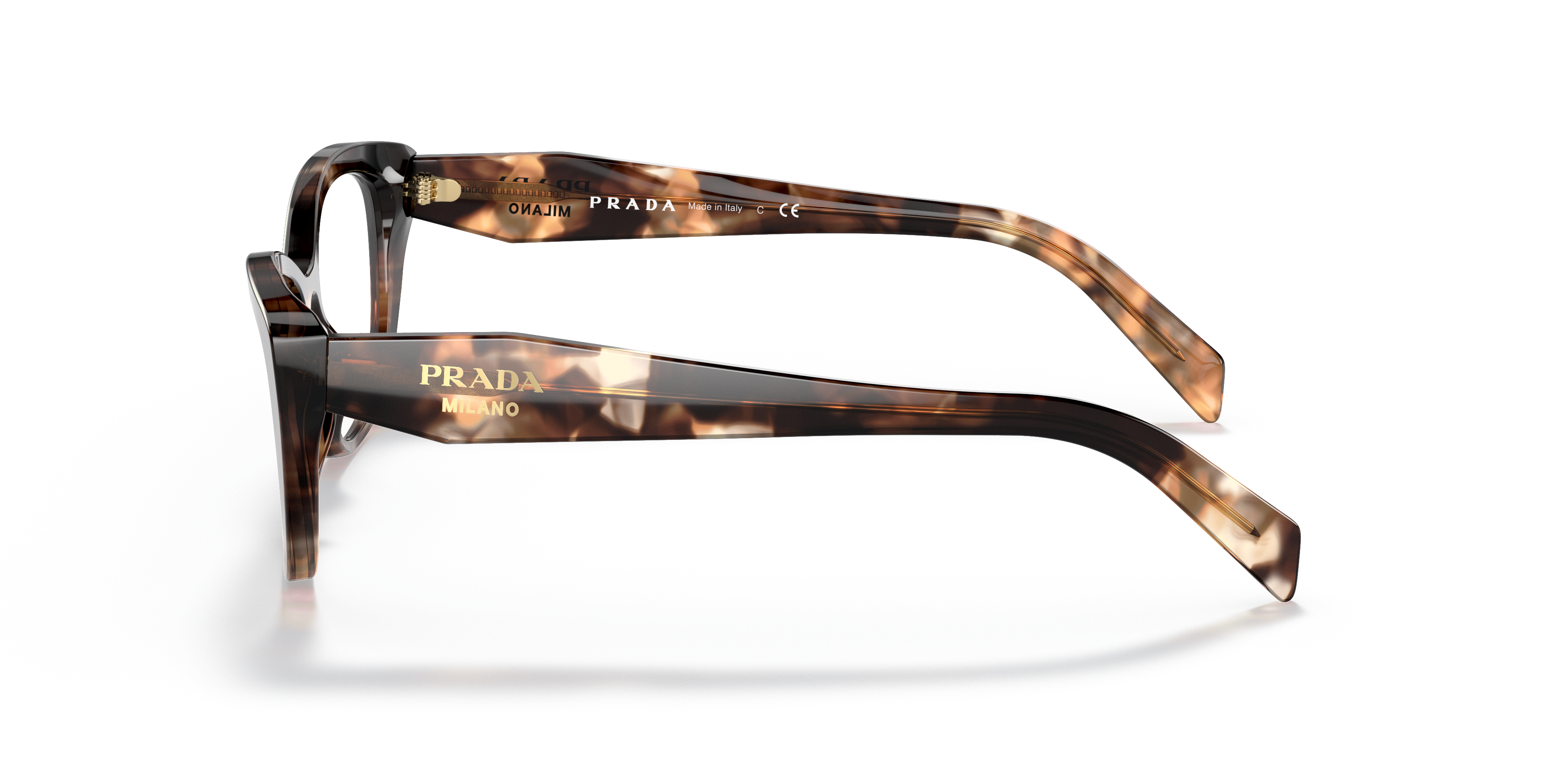 Prada PR 19WV Caramel Tortoise 07R1O1 side view