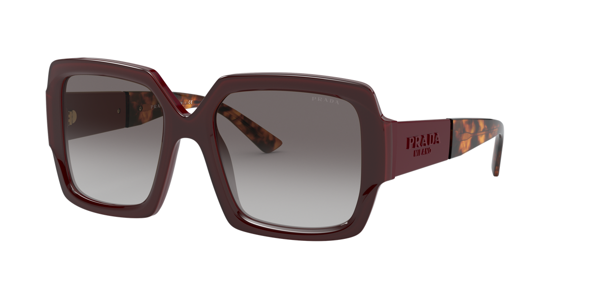 Prada PR 21XS Bordeaux UAN0A7 three-quarter view