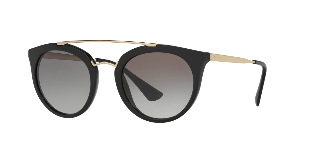 Prada PR 23SS Black 1AB0A7 three-quarter view