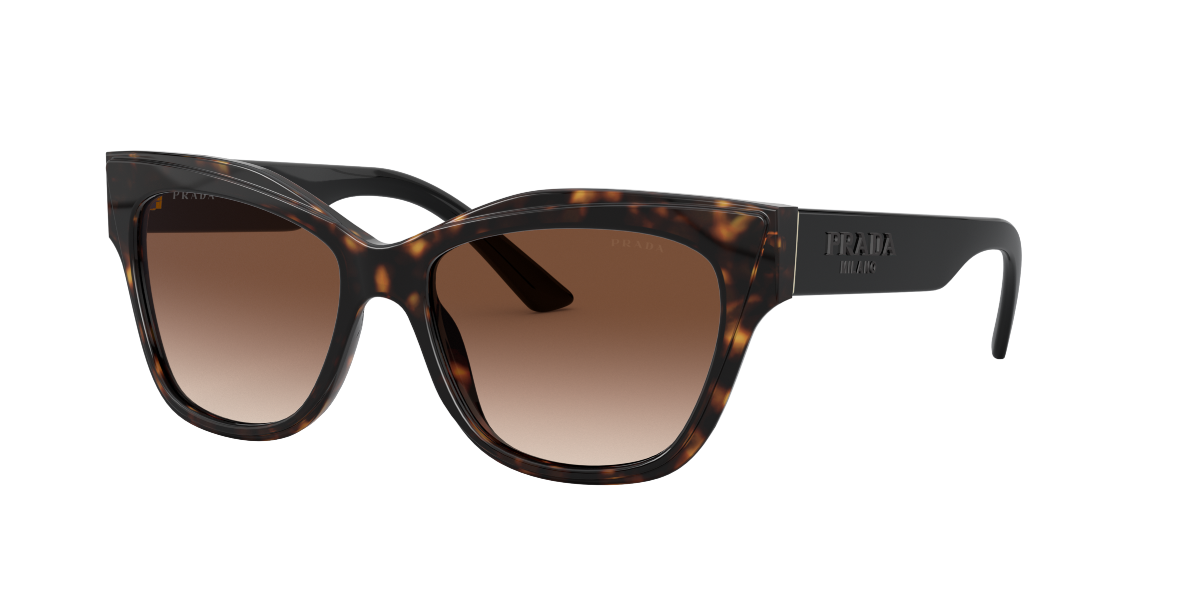 Prada PR 23XS Havana 2AU6S1 three-quarter view