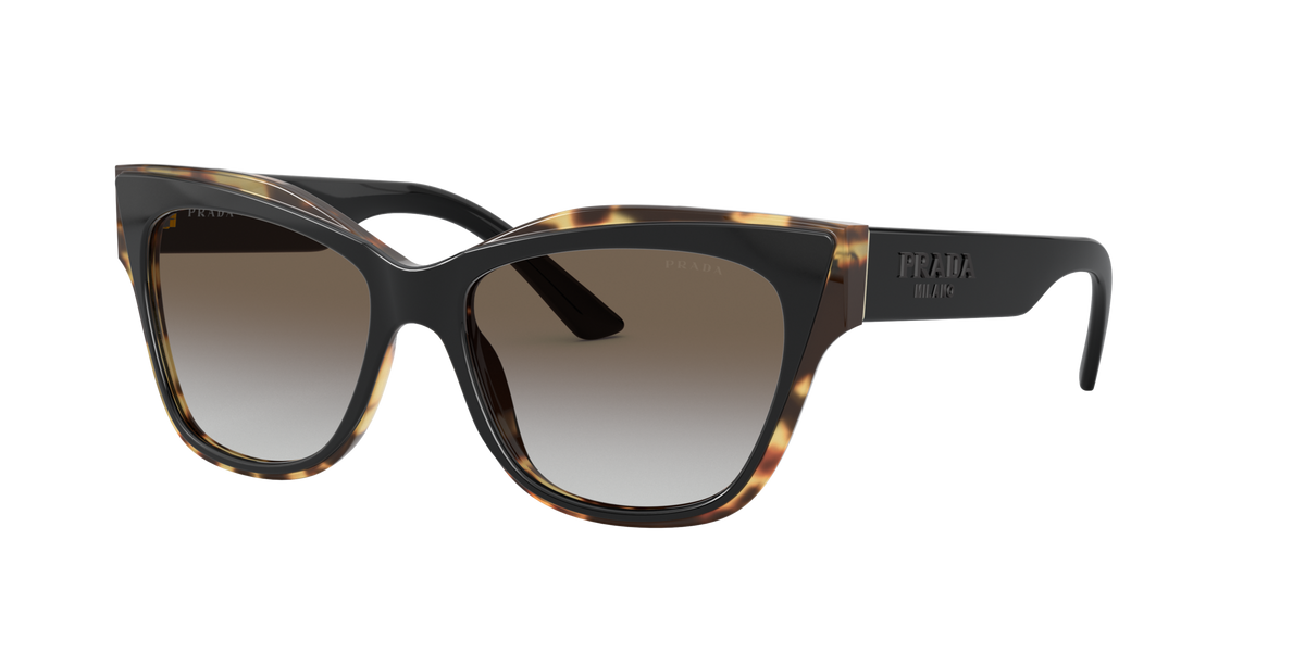 Prada PR 23XS Black/Havana Media 3890A7 three-quarter view