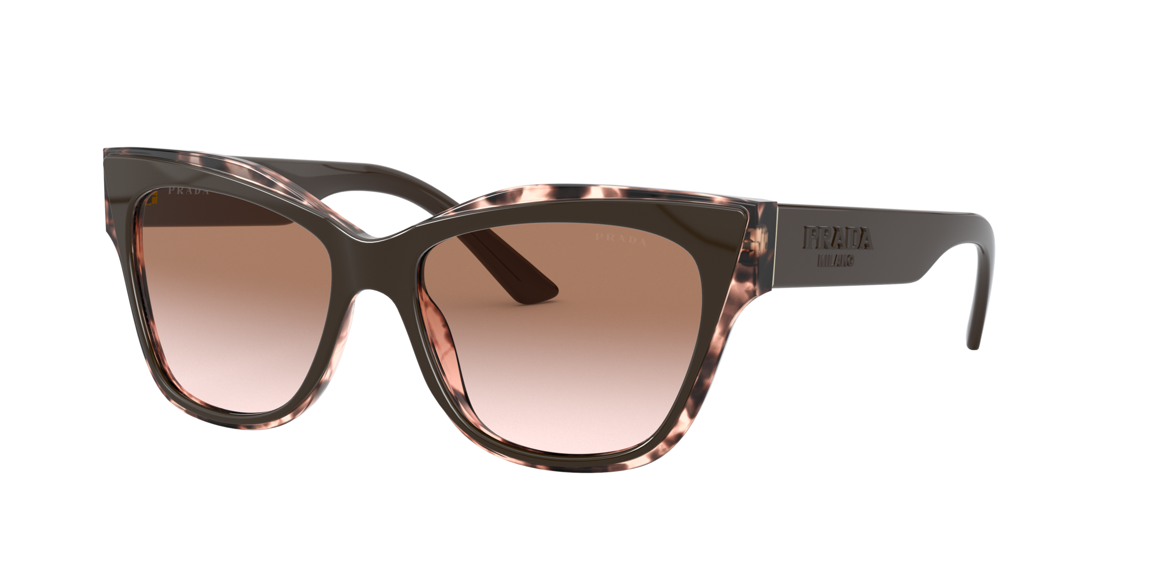 Prada PR 23XS Brown ROL0A6 three-quarter view