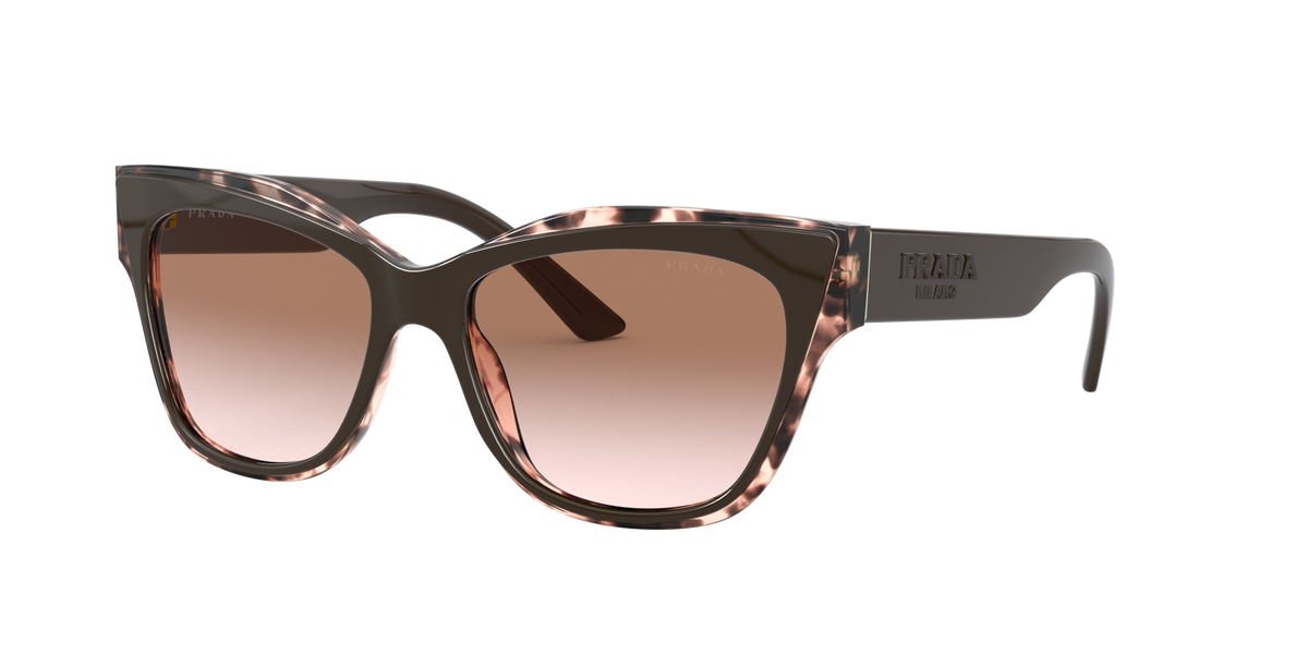 Prada PR 23XS Brown ROL0A6 three-quarter view