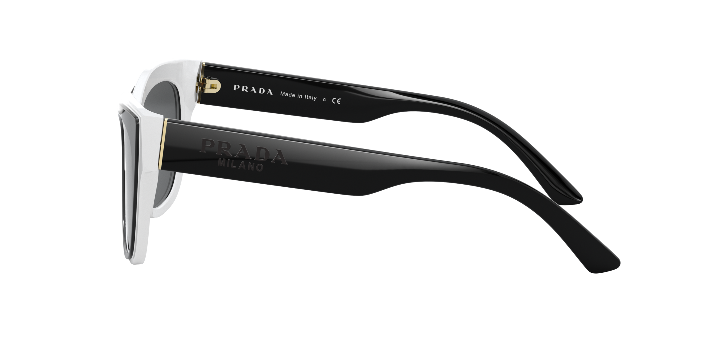 Prada PR 23XS Black/White YC45S0 side view