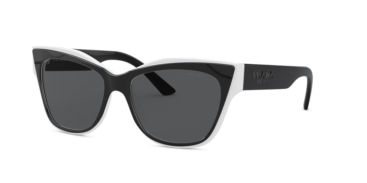 Prada PR 23XS Black/White YC45S0 three-quarter view