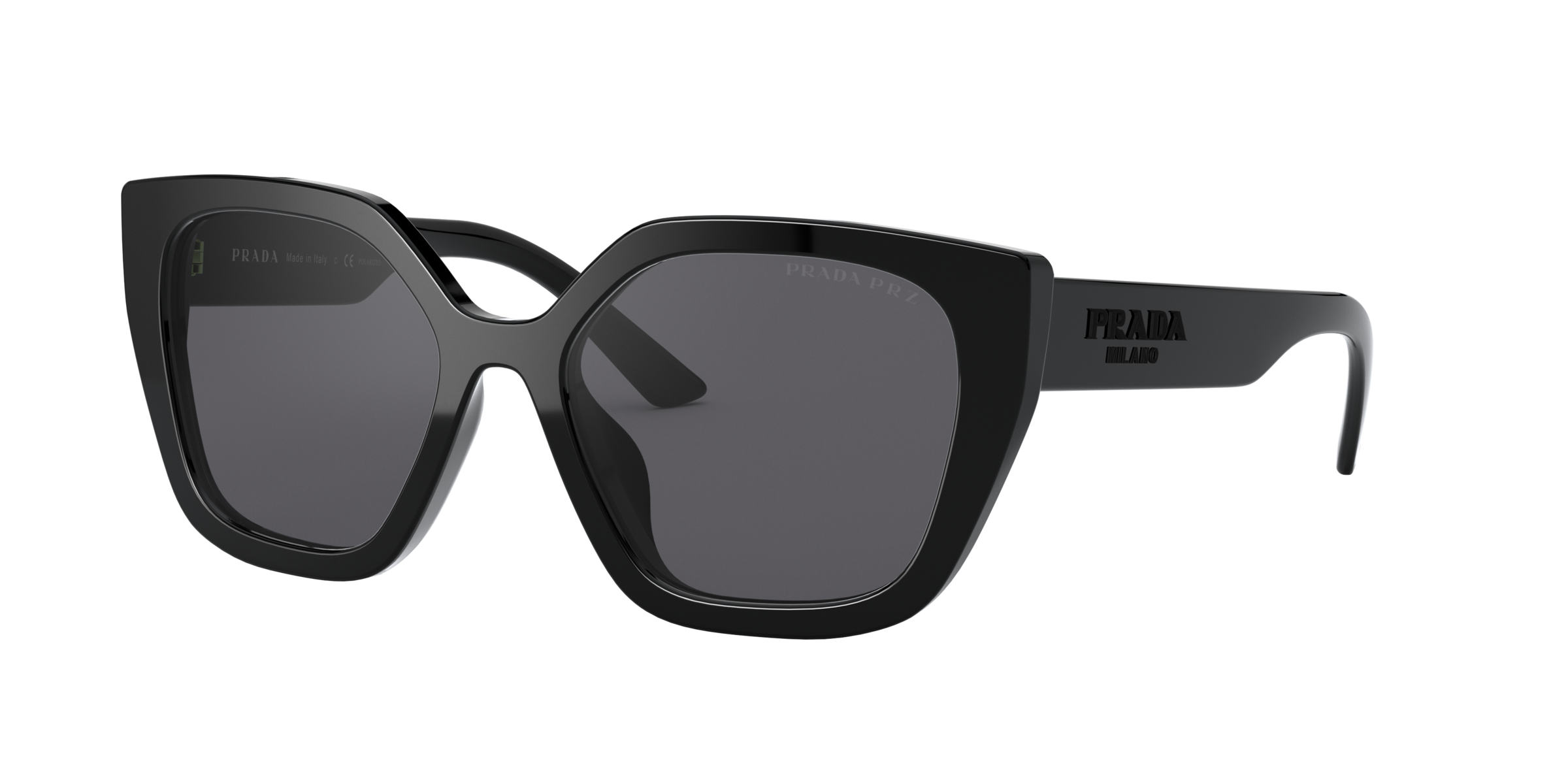 Prada PR 24XS 1AB5Z1 Black, three-quarter view