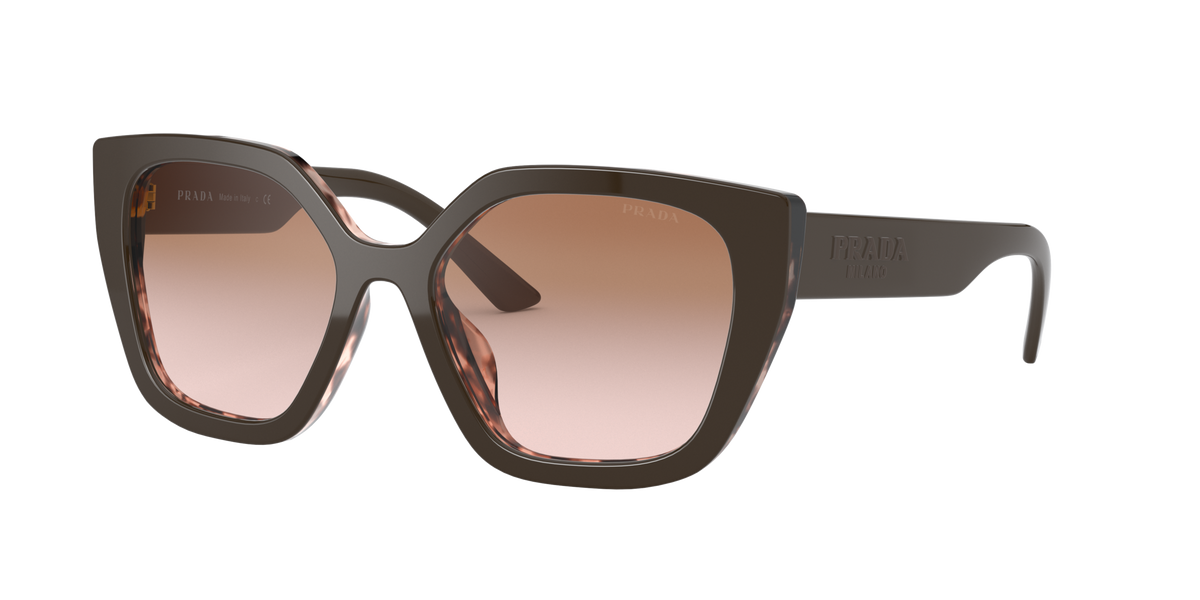 Prada PR 24XS ROL0A6 Brown/Spotted Pink, three-quarter view