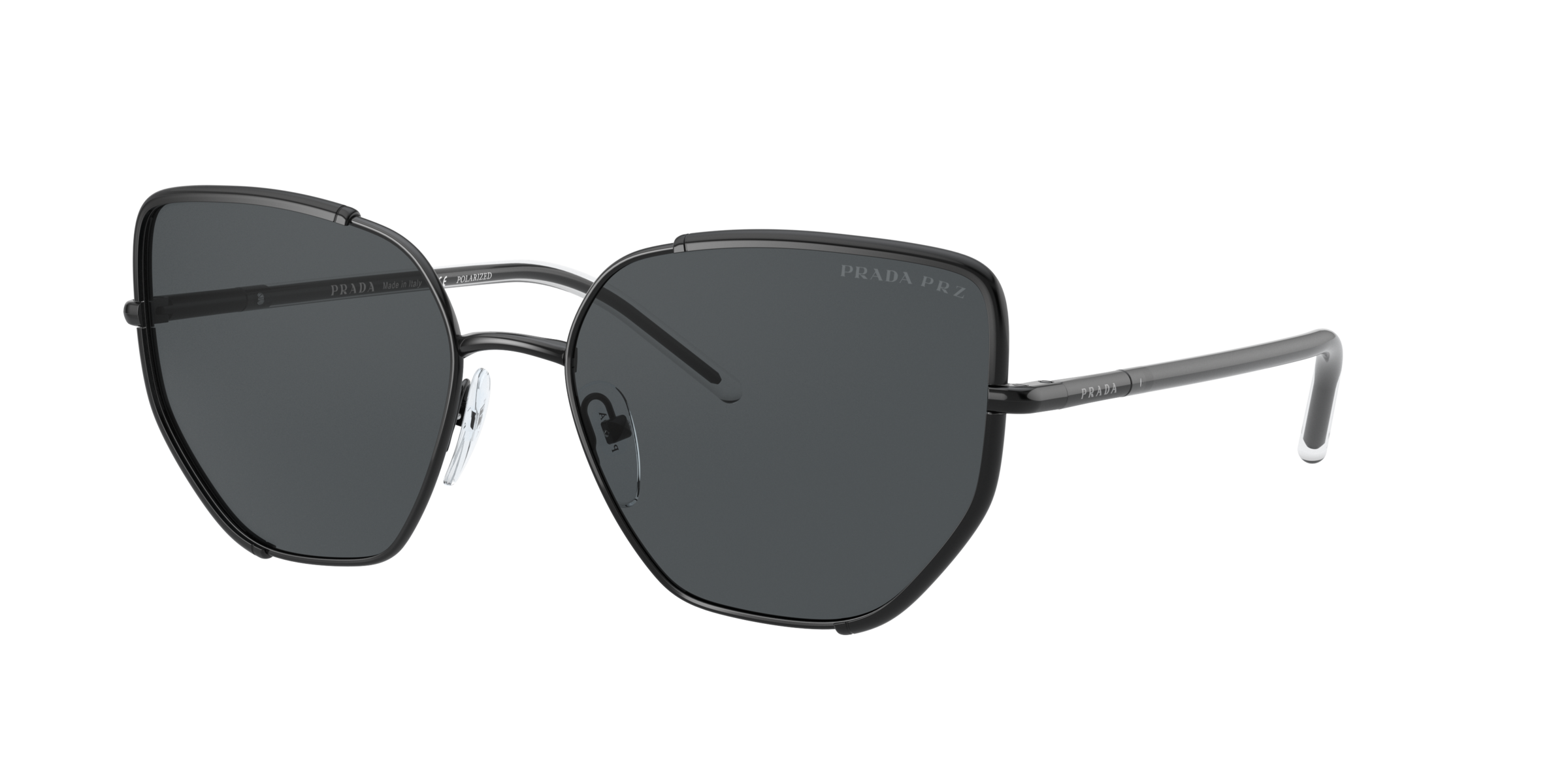 Prada PR 50WS Black 1AB5Z1 three-quarter view