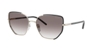 Prada PR 50WS Black/Pale Gold AAV0A7 three-quarter view