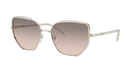 Prada PR 50WS Pale Gold ZVN4K0 three-quarter view