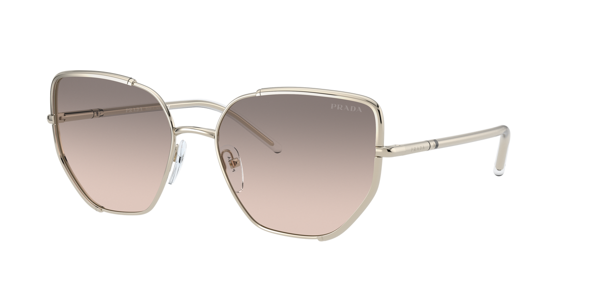 Prada PR 50WS Pale Gold ZVN4K0 three-quarter view
