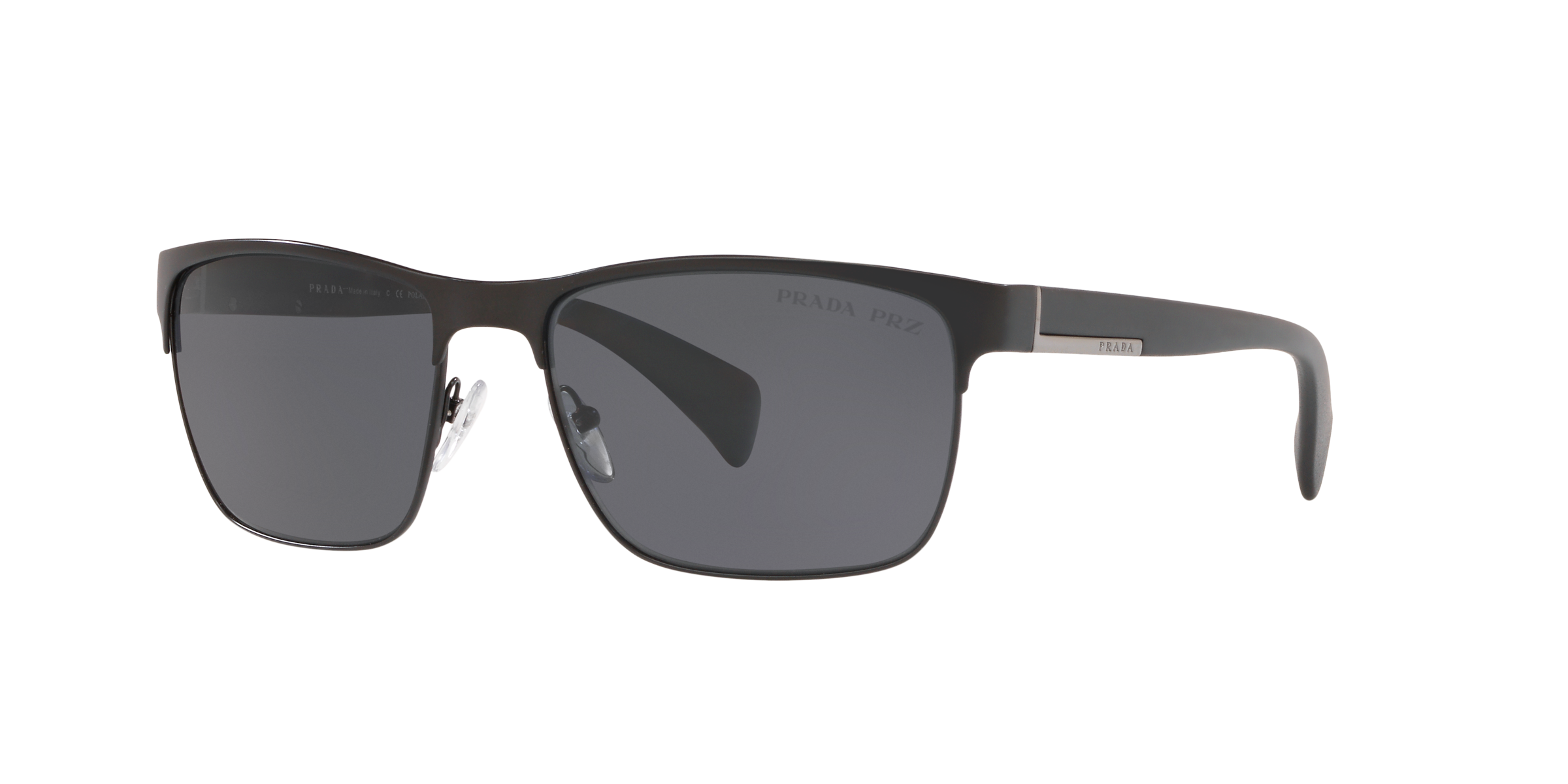 Prada PR 51OS Matte Black 1BO5Z1 three-quarter view