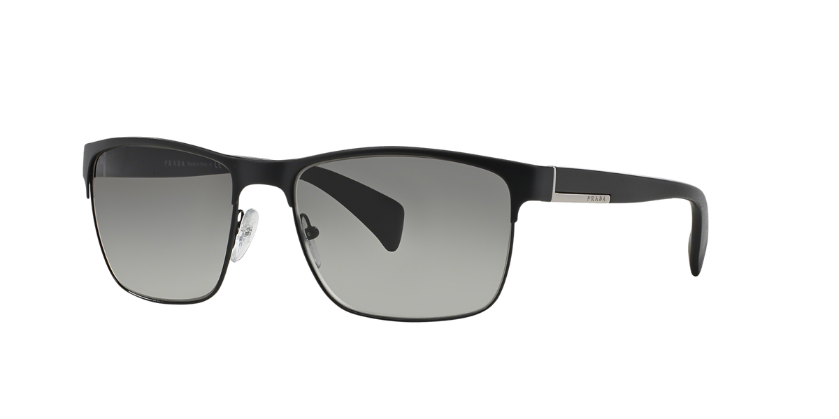 Prada PR 51OS Matte Black/Black FAD3M1 three-quarter view