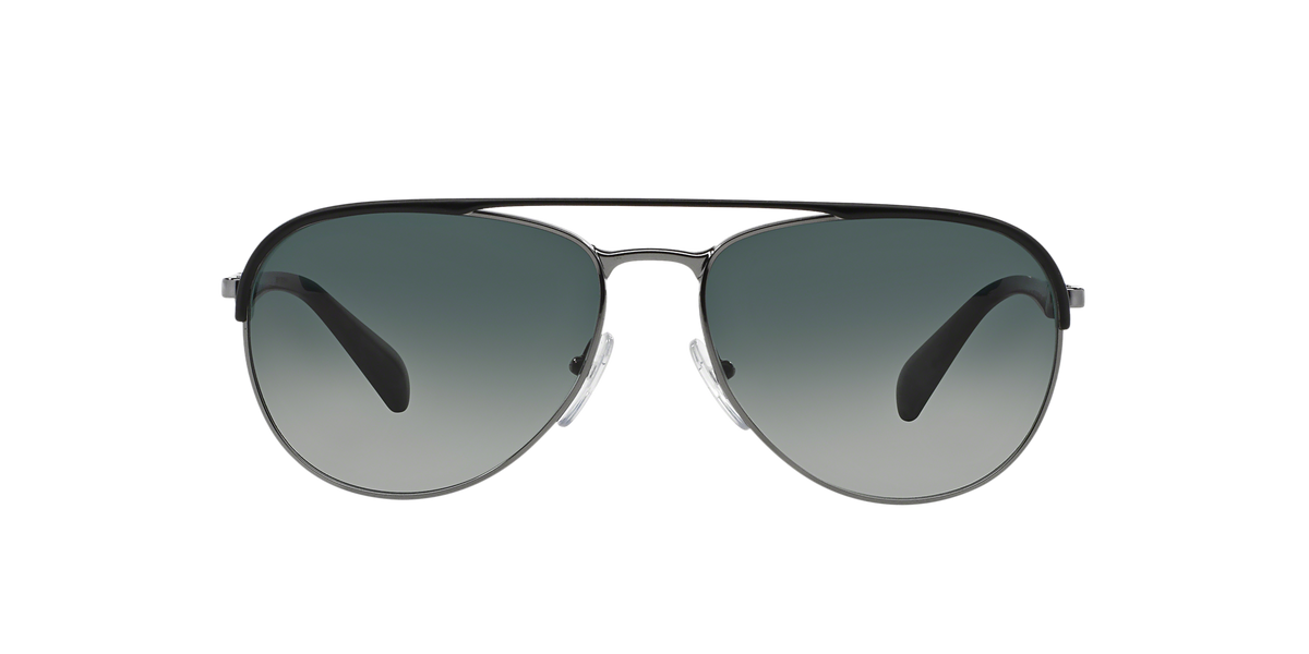 Prada PR 51QS Matte Black/Gunmetal GAQ2D0 three-quarter view