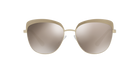 Prada PR 51TS Metallized Pale Gold VAQ1C0 three-quarter view