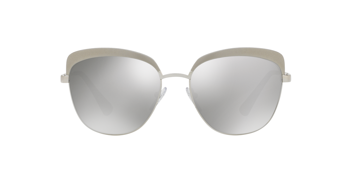 Prada PR 51TS Metallized Silver VAR2B0 three-quarter view