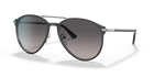 Prada PR 51WS Matte Black/Gunmetal 02G09G three-quarter view