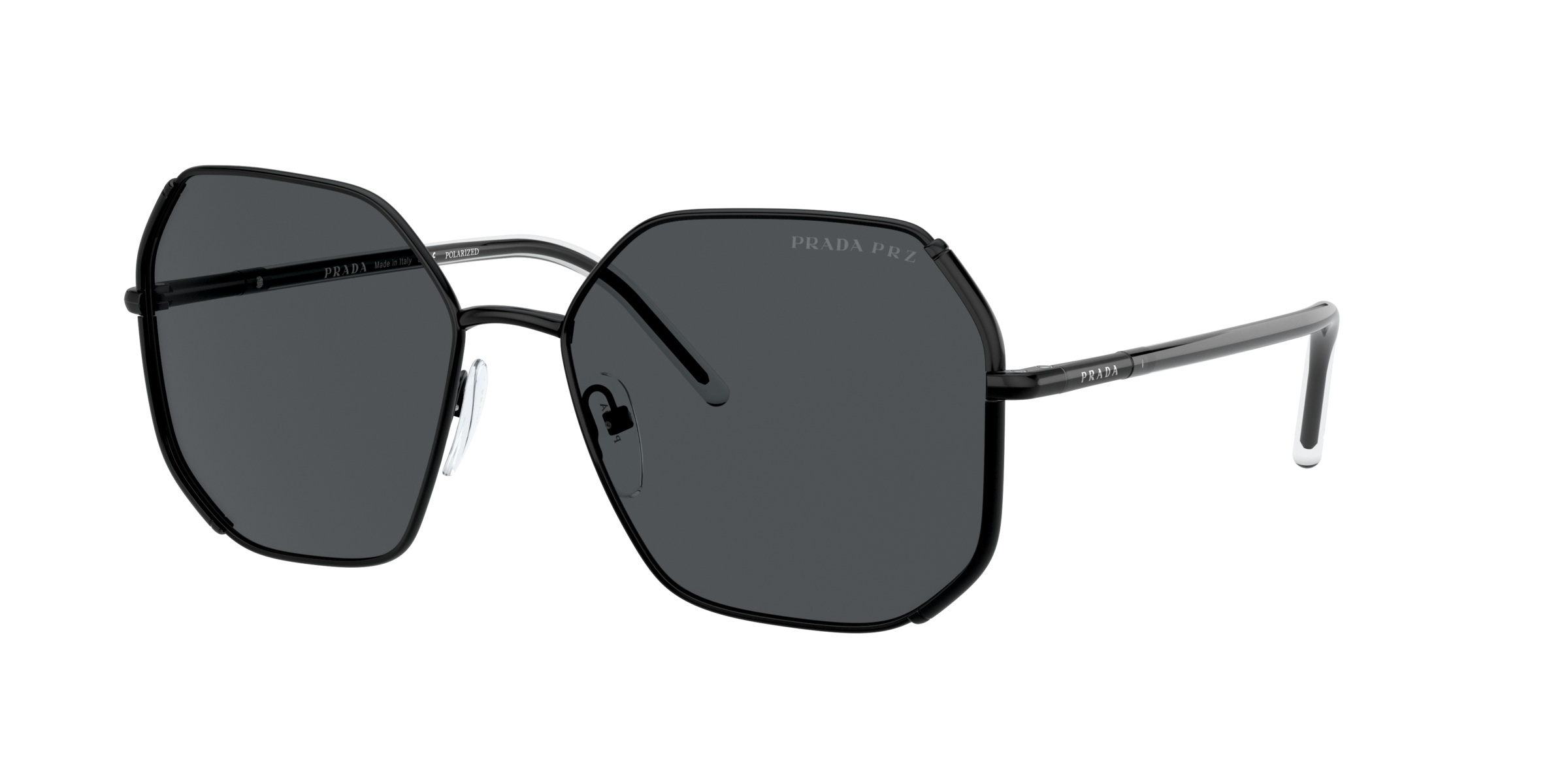 Prada PR 52WS Black 1AB5Z1 three-quarter view