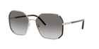 Prada PR 52WS Black/Pale Gold AAV0A7 three-quarter view