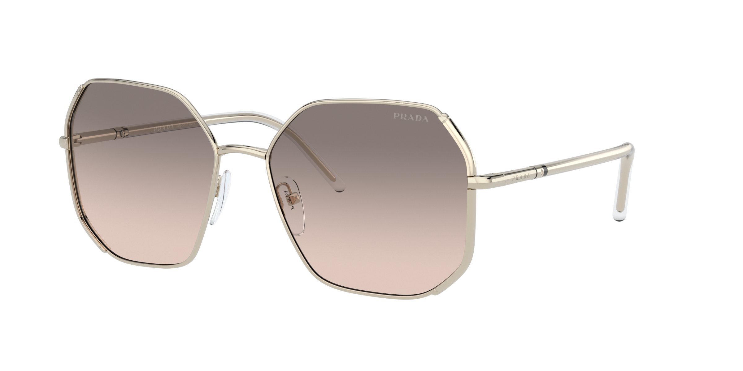 Prada PR 52WS Pale Gold ZVN4K0 three-quarter view
