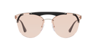 Prada PR 53US Silver/Black 1AB4Q0 three-quarter view