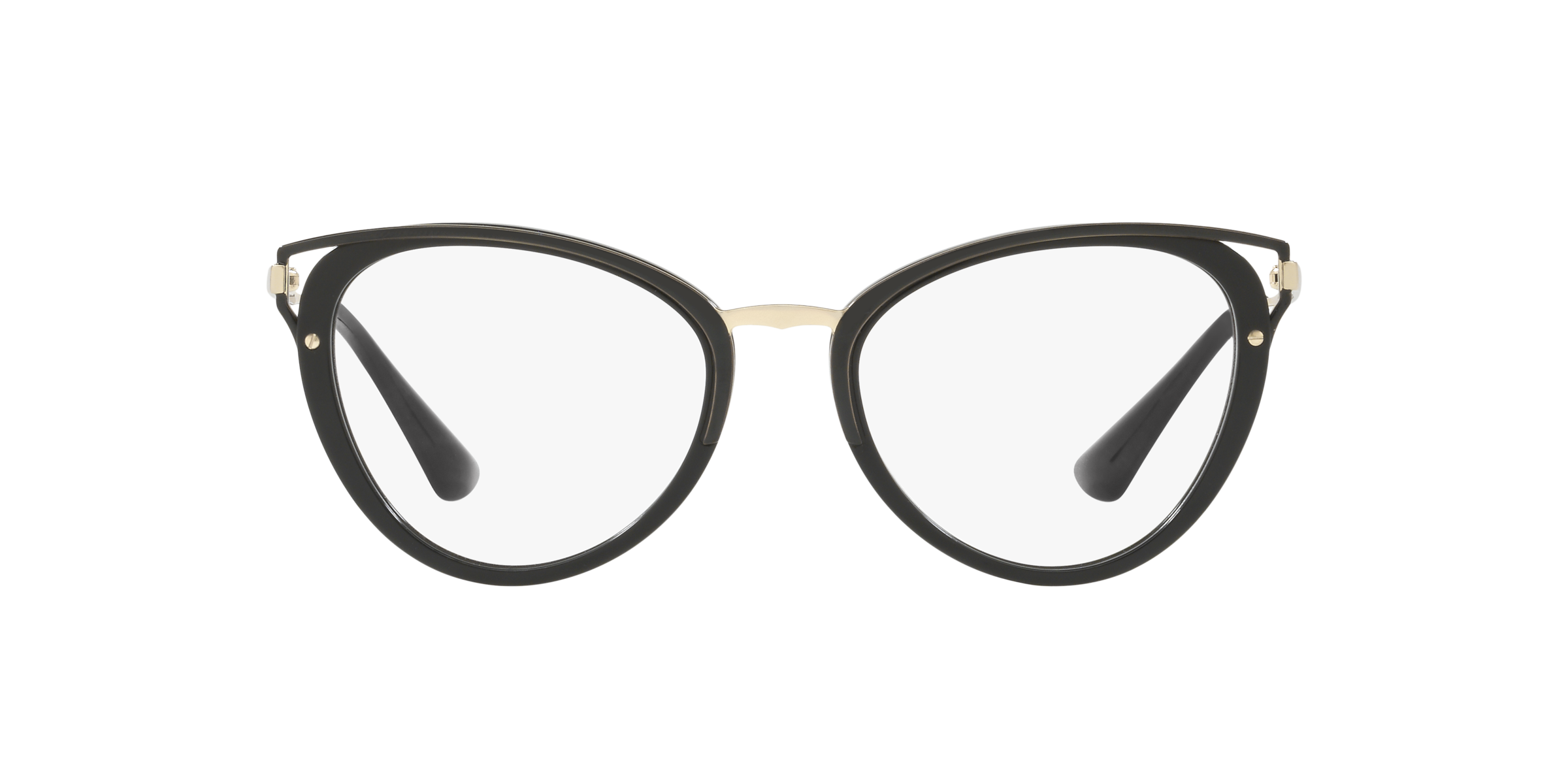 Prada PR 53UV Black 1AB1O1 three-quarter view